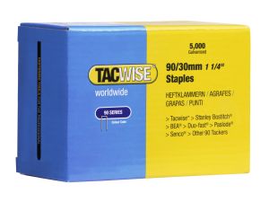 Tacwise 90/30mm Narrow Crown Galvanised Staples (5,000)